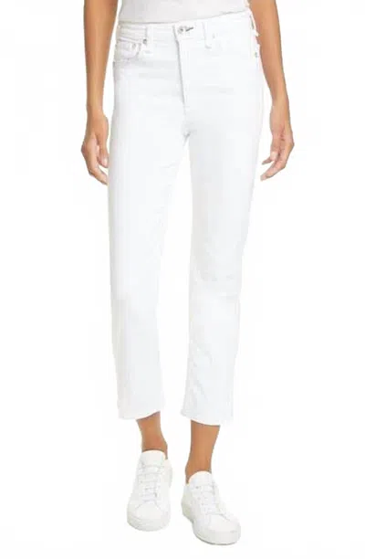 Rag & Bone Nina High-rise Ankle Flare Jean In White In White