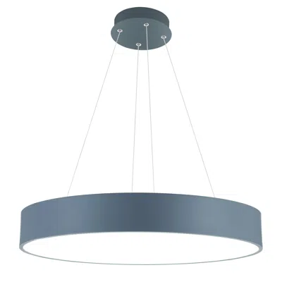 Cwi Lighting Arenal Led Drum Shade Pendant With Gray & White Finish