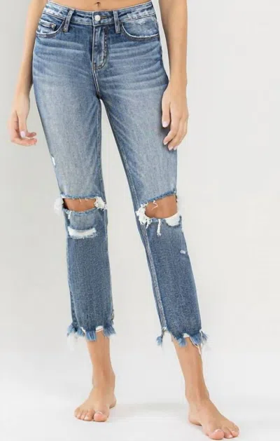 Lovervet Women's Plus Size High Rise Slim Straight Record Setting Jean In Medium Blue