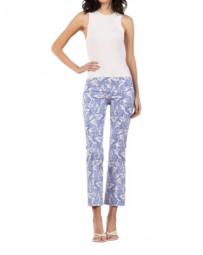 Avenue Montaigne Leo Pant In Blue Paisley In Blue