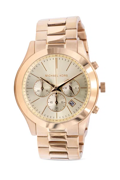 Michael Kors Slim Runway Chronograph Gold-tone Mens Watch In Gold