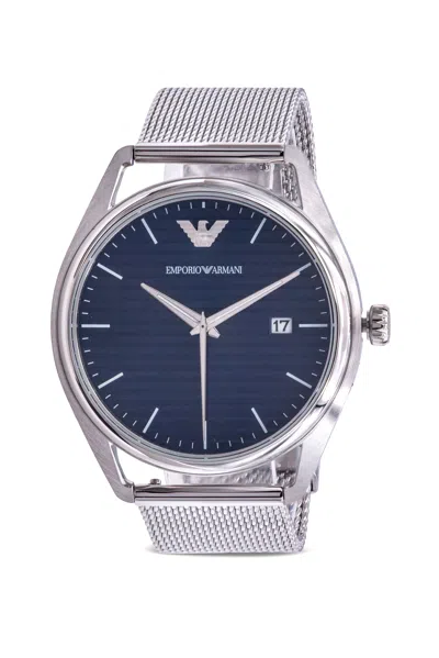 Armani Collezioni Emporio Armani Stainless Steel Mesh Mens Watch And Interchangeable Strap In Silver
