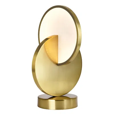 Cwi Lighting Tranche Led Lamp With Brushed Brass Finish