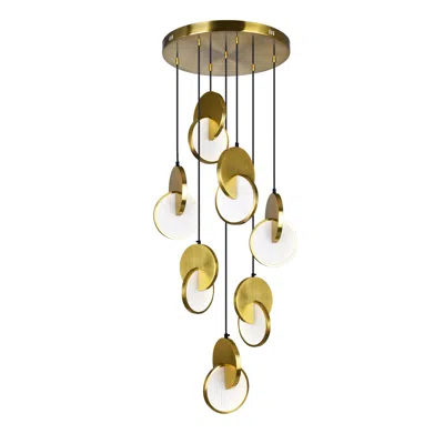 Cwi Lighting Tranche Led Pendant With Brushed Brass Finish Lumens 2028
