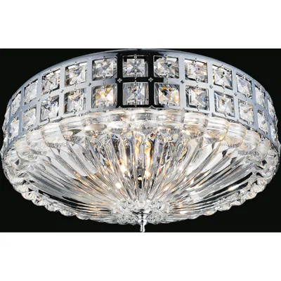Cwi Lighting Bloome 6 Light Bowl Flush Mount With Chrome Finish