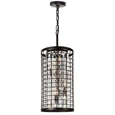 Cwi Lighting Meghna 4 Light Up Chandelier With Brown Finish