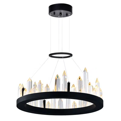 Cwi Lighting Juliette Led Chandelier With Black Finish Lumens 2860