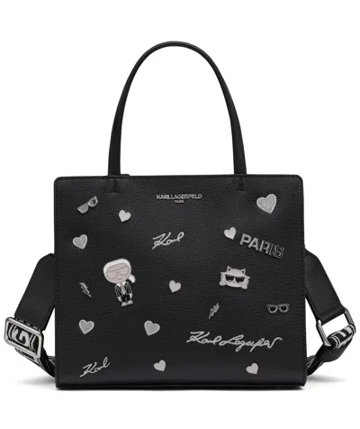 Karl Lagerfeld Paris Maybelle Satchel In Black