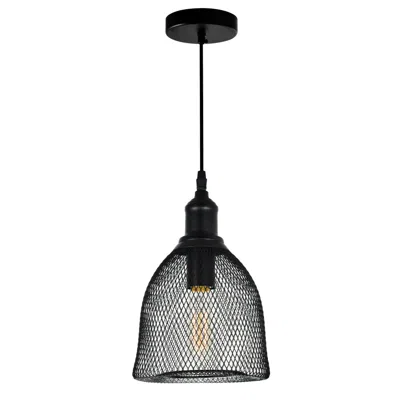 Cwi Lighting Drea 1 Light Down Mini Pendant With Black Finish