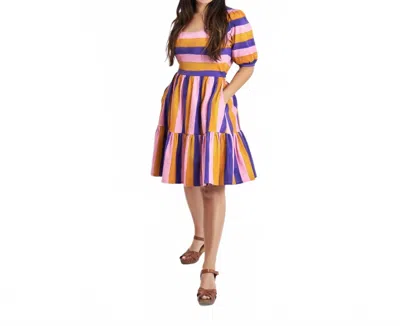 Sonny Side Up Dreams Come True Dress In Multicolor Stripe
