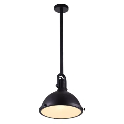 Cwi Lighting Strum 1 Light Down Pendant With Black Finish
