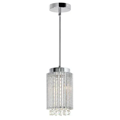 Cwi Lighting Claire 2 Light Drum Shade Mini Pendant With Chrome Finish