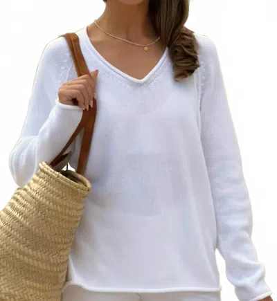 Sigrid Olsen Salt Island Pullover In White