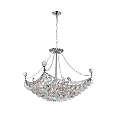 Cwi Lighting Jasmine 8 Light Down Chandelier With Chrome Finish
