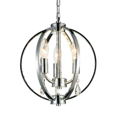 Cwi Lighting Abia 3 Light Up Mini Pendant With Chrome Finish
