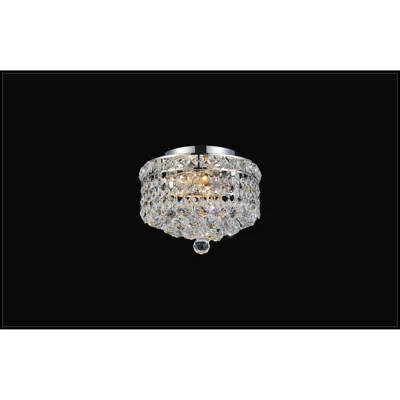 Cwi Lighting Luminous 2 Light Flush Mount With Chrome Finish