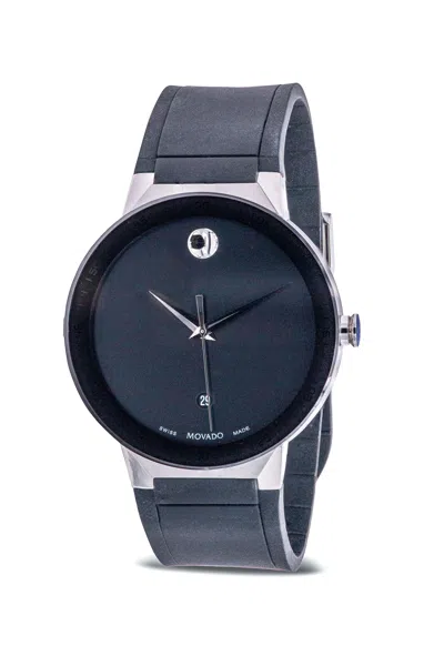 Movado Sapphire Rubber Mens Watch In Blue