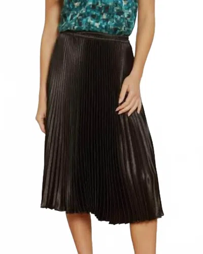 Caballero Mia Skirt In Black Shiny Woven In Black