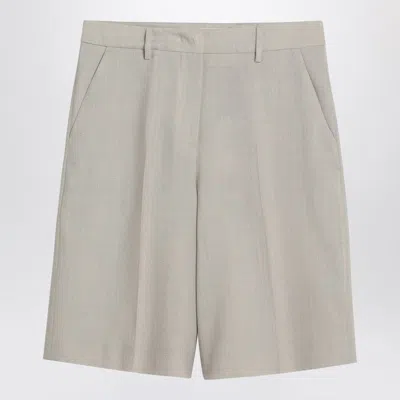 Golden Goose Women's Mã©lange Wool-blend Bermuda Shorts In Gray