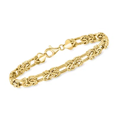 Ross-simons 18kt Gold Over Sterling Byzantine And Double-oval Link Bracelet