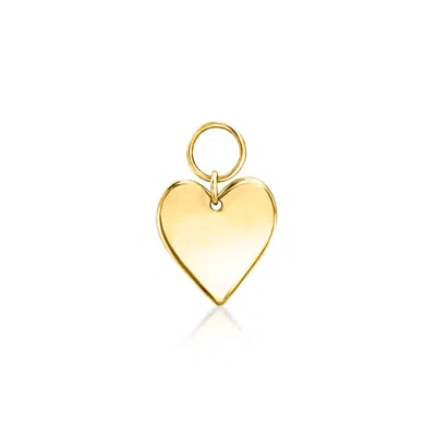 Rs Pure By Ross-simons Italian 14kt Yellow Gold Heart Hoop Charms In Gold