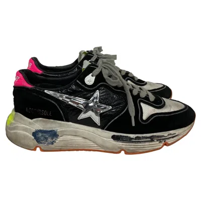 Golden Goose Running Sole Sneakers In Black Suede
