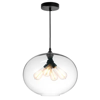 Cwi Lighting Glass 4 Light Down Pendant With Clear Finish