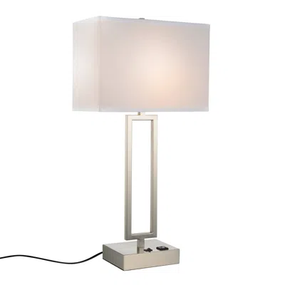 Cwi Lighting Torren 1 Light Table Lamp With Satin Nickel Finish