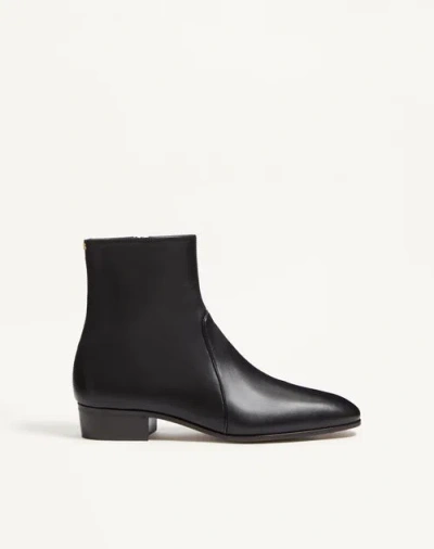 Valentino Garavani Pat Ankle Boots In Black