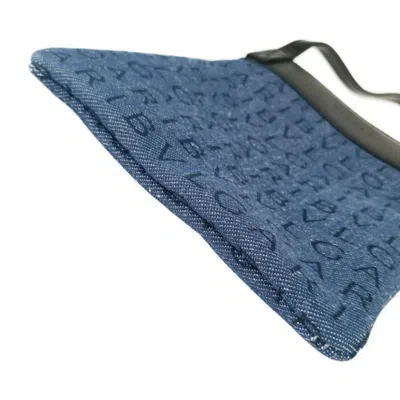 Pre-owned Bvlgari Black Blue Canvas Leather Pochette Pouch Shoulder Bag ()