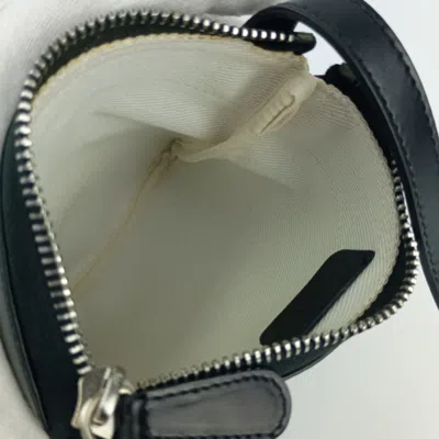 Pre-owned Bvlgari Black Blue Canvas Leather Pochette Pouch Shoulder Bag ()