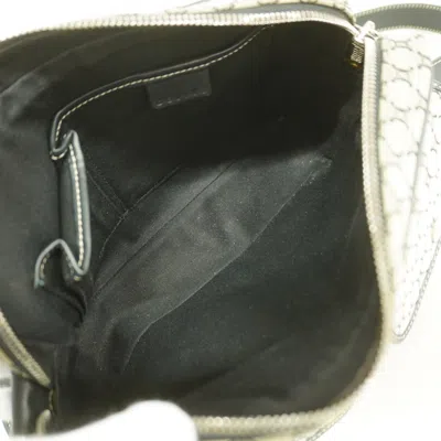 Pre-owned Celine Black Gray Nylon Canvas Shoulder Bag ()