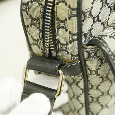 Pre-owned Celine Black Gray Nylon Canvas Shoulder Bag ()