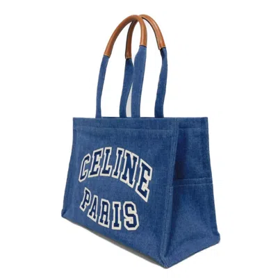 Pre-owned Celine Cabas Blue Denim Tote Bag ()