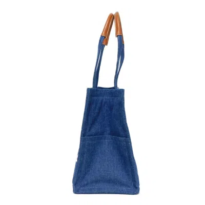 Pre-owned Celine Cabas Blue Denim Tote Bag ()