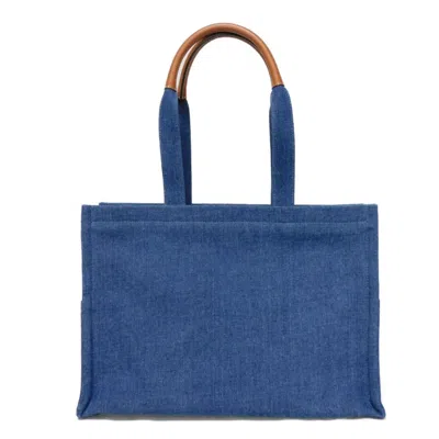Pre-owned Celine Cabas Blue Denim Tote Bag ()