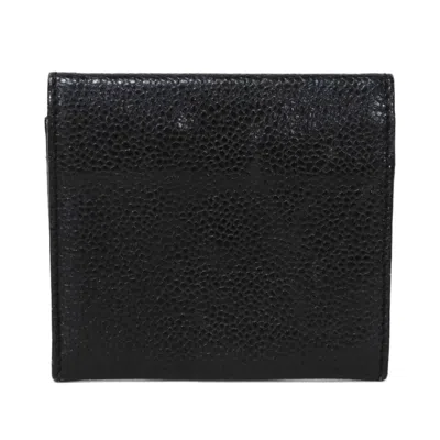 Pre-owned Chanel Black Grained Calfskin Coin Purse/coin Case ()