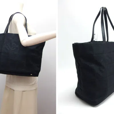 Pre-owned Chanel New Travel Line Black New Travel Line Handbag Shoulder Bag Tote Bag ()