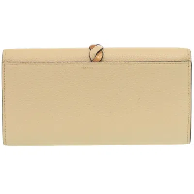 Pre-owned Chloé Beige Leather Long Wallet (bi-fold) ()