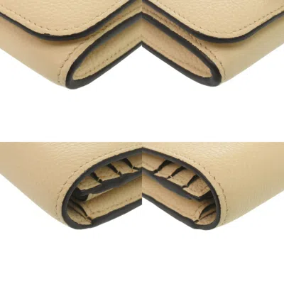 Pre-owned Chloé Beige Leather Long Wallet (bi-fold) ()