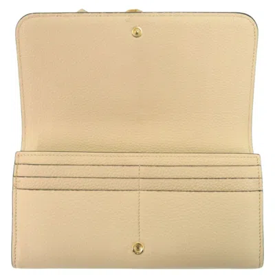 Pre-owned Chloé Beige Leather Long Wallet (bi-fold) ()