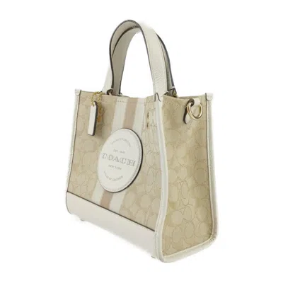 Pre-owned Coach Beige Signature Line Leather Handbag Shoulder Bag ()