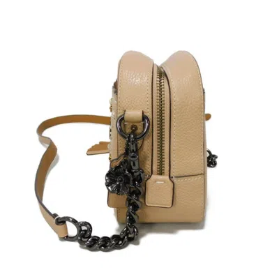 Pre-owned Coach Beige Pink Beige Leather Shoulder Bag ()