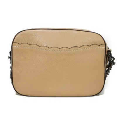 Pre-owned Coach Beige Pink Beige Leather Shoulder Bag ()