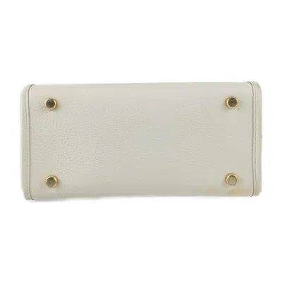 Pre-owned Coach Beige Signature Line Leather Handbag Shoulder Bag ()