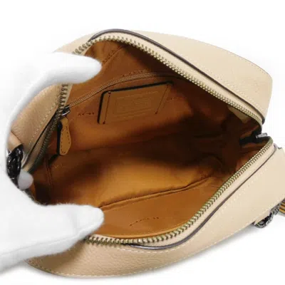 Pre-owned Coach Beige Pink Beige Leather Shoulder Bag ()
