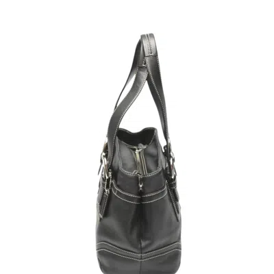 Pre-owned Coach Black Leather Handbag Tote Bag ()