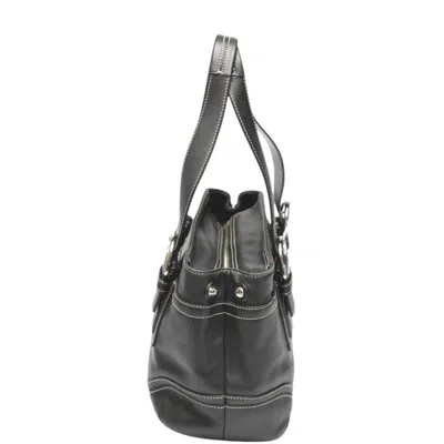 Pre-owned Coach Black Leather Handbag Tote Bag ()