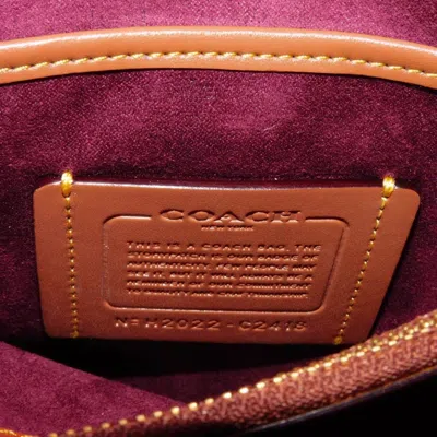 Pre-owned Coach Signature Beige Multi-color Signature Line Shoulder Bag ()