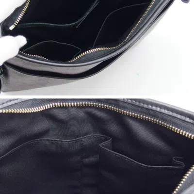 Pre-owned Coach Signature Black Brown Dark Brown Signature Line Shoulder Bag ()